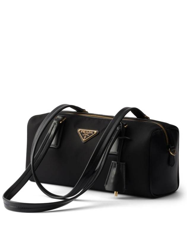 Medium Re-Nylon Leather Tote Bag Black - PRADA - BALAAN 4