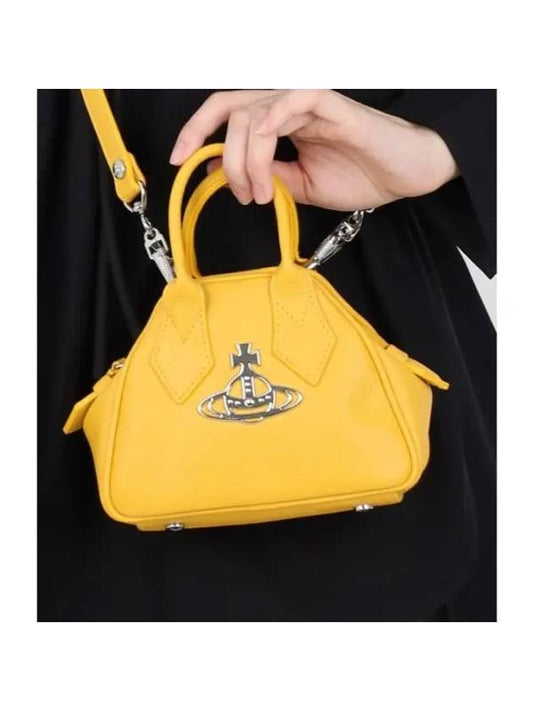 Logo Mini Yasmin Tote Bag Yellow - VIVIENNE WESTWOOD - BALAAN 1