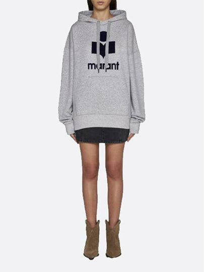 Isabel Marant Mansell Logo Hood Gray SW0001FA B1M12E GYMD - ISABEL MARANT - BALAAN 2