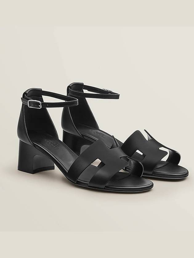 Encens 50 Strap Calfskin Sandals Noir - HERMES - BALAAN 2