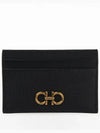 Gancini Card Wallet Black - SALVATORE FERRAGAMO - BALAAN 2