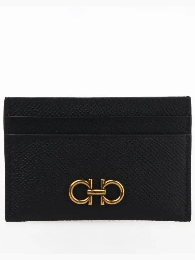 Gancini Card Wallet Black - SALVATORE FERRAGAMO - BALAAN 2