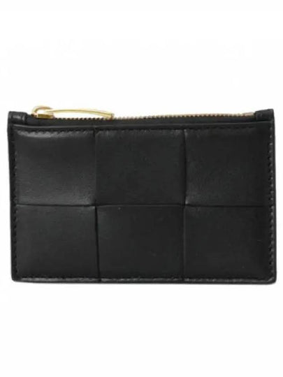 Intrecciato Zipper Card Wallet Black - BOTTEGA VENETA - BALAAN 2