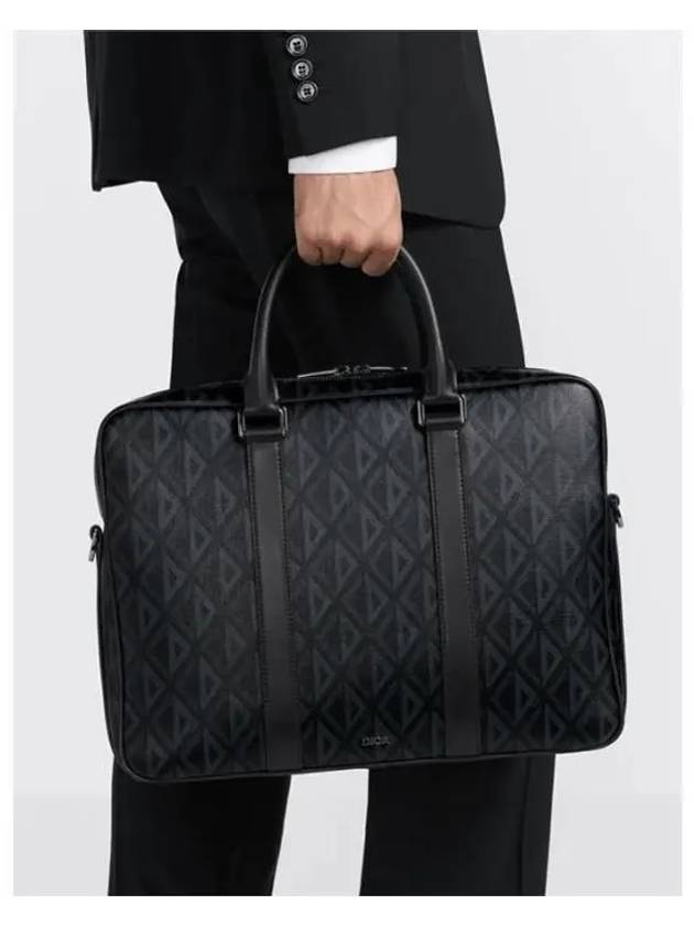 Diamond Zipper Brief Case Black - DIOR - BALAAN 7