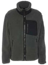 Men's Sagrek Shearling Fleece Zip-Up Jacket Green - MOOSE KNUCKLES - BALAAN 2