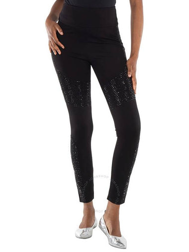 Philipp Plein Moon Crystal Jogging Leggings In Black, Size Small - PHILIPP PLEIN - BALAAN 1