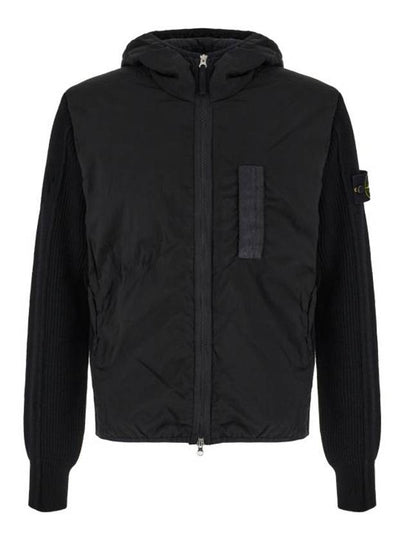 PrimaLoft-TC Knit Nylon Zip Up Hoodie Black - STONE ISLAND - BALAAN 2