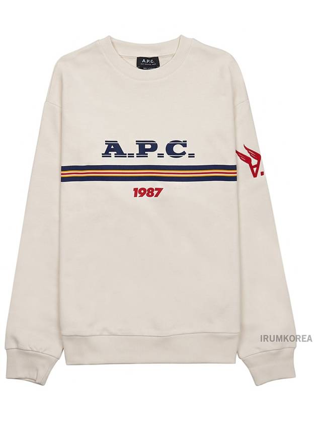 Adam Logo Print Sweatshirt Ecru - A.P.C. - BALAAN 11