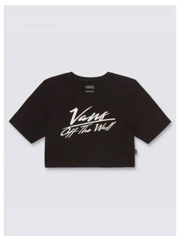 Official Go Anywhere Crew Crop II Short Sleeve T Shirt VN000GJ1BLK1 - VANS - BALAAN 1