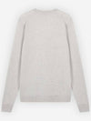 Baby Fox Patch V-neck Cardigan Light Grey - MAISON KITSUNE - BALAAN 3