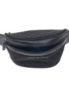 Omnia Jacquard Belt Bag Black - EMPORIO ARMANI - BALAAN.