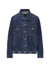 Trucker Cotton Denim Jacket Navy - CELINE - BALAAN 2