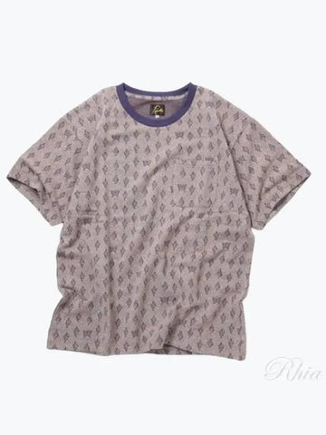 Crew Neck Tee Gray Purple OT243 Short Sleeve T Shirt - NEEDLES - BALAAN 1