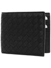 Intrecciato Weaving Half Wallet Black - BOTTEGA VENETA - BALAAN 5