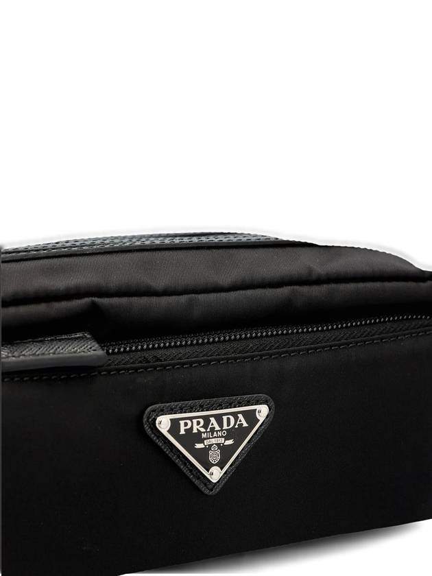 Triangle Logo Nylon Pouch Bag Black - PRADA - BALAAN 5