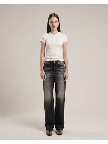 washed black denim jeans - TUDE - BALAAN 1