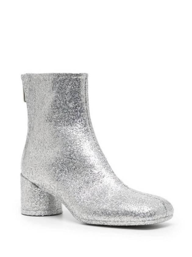 Glitter Ankle Middle Boots Silver - MAISON MARGIELA - BALAAN 4