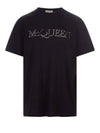 Girocolo Logo Short Sleeve T-Shirt Black - ALEXANDER MCQUEEN - BALAAN 2