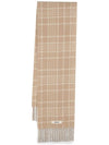 L’echarpe Carro Le Chouchou Jacquard Check Scarf Beige - JACQUEMUS - BALAAN 5