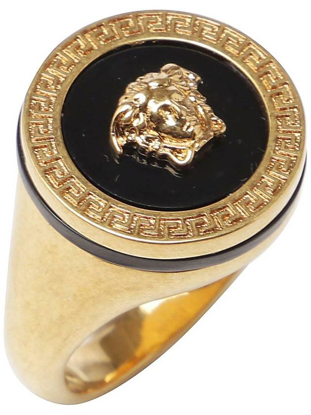 Men's Enamel Medusa Ring Gold - VERSACE - BALAAN 5