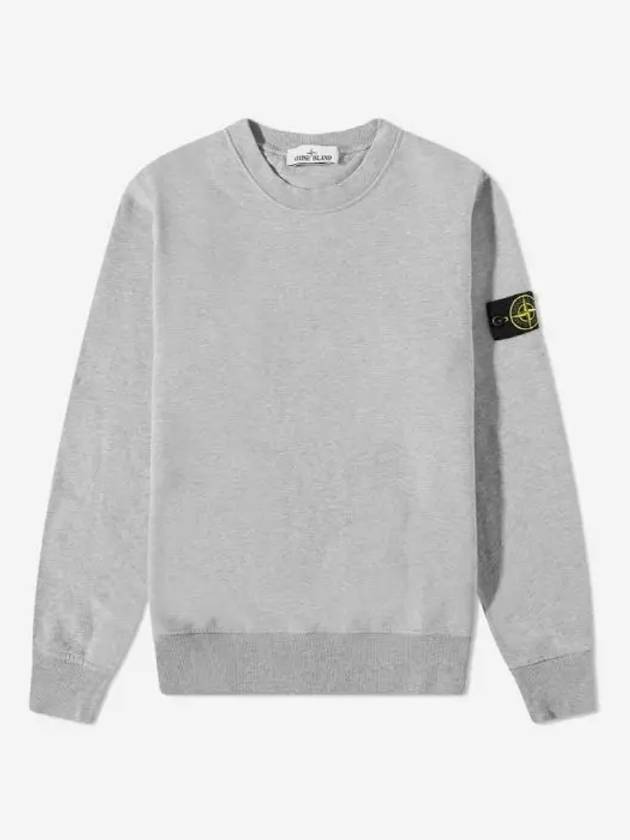 Wappen Patch Crew Neck Sweatshirt Grey - STONE ISLAND - BALAAN 3