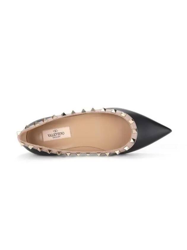 Valentino 1W2S0403 VOD N91 Rockstud Ballerina Patent Flat Shoes - RED VALENTINO - BALAAN 3