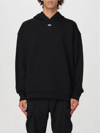 D Logo Patch Hoodie Black - DIESEL - BALAAN 2