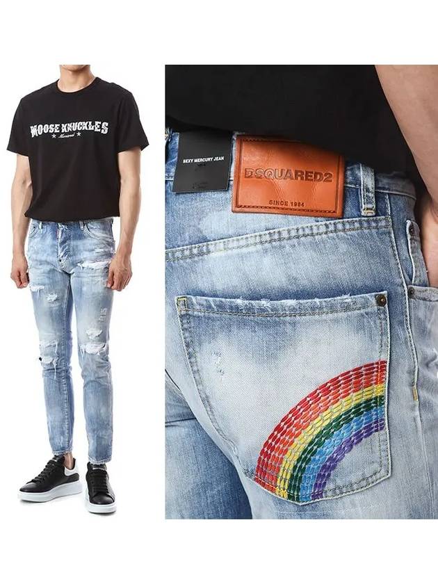 Dsquared Rainbow Stitch Ice Jeans_Sexy Mercury Fit 71LB0708 - DSQUARED2 - BALAAN 1