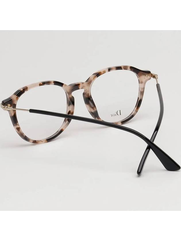 Glasses frame ESSENCE17 HT8 leopard fur rim round - DIOR - BALAAN 4