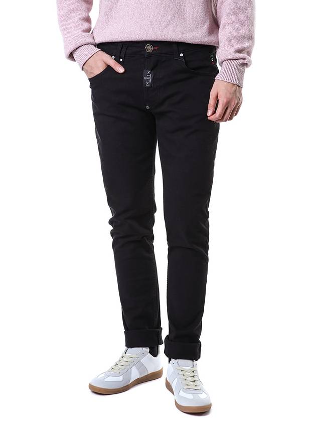 Premium Hexagon Super Straight Denim Jeans Black - PHILIPP PLEIN - BALAAN 1