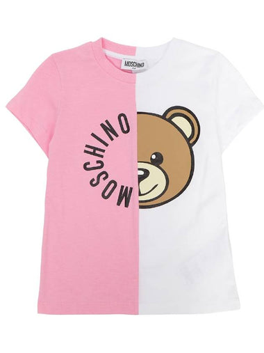 Kids short sleeved T shirt HUM04I LAA02 50206 Adults can wear - MOSCHINO - BALAAN 1