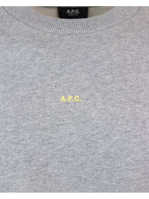 Boxy Micro Logo Sweatshirt Grey - A.P.C. - BALAAN 4