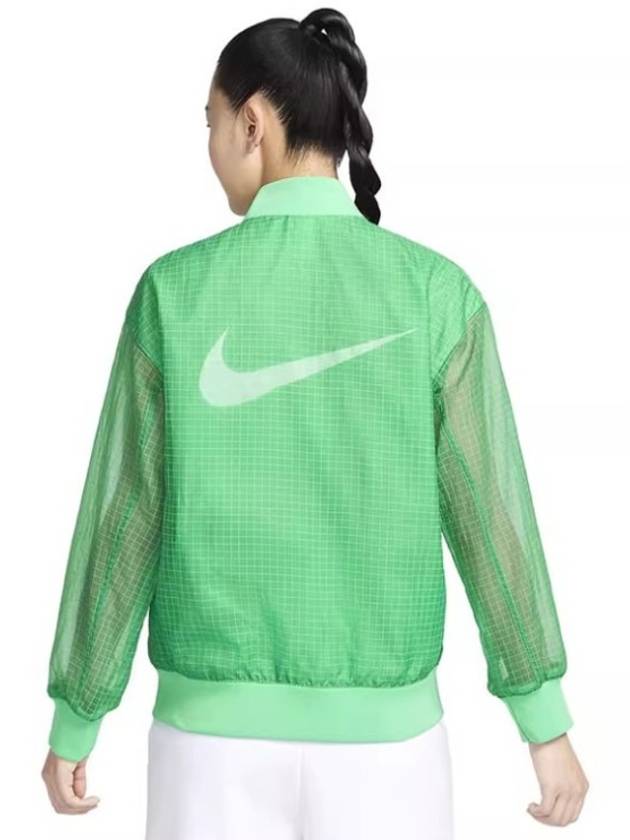 NSW Essentials Woven Varsity Bomber Jacket Green - NIKE - BALAAN 3