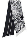 Animalier Print Silk Scarf White Black - SALVATORE FERRAGAMO - BALAAN 2