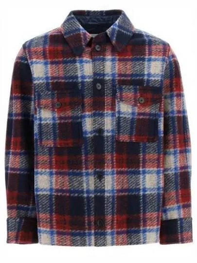 Kervon Check Oversized Shirt Jacket Red - ISABEL MARANT - BALAAN 2