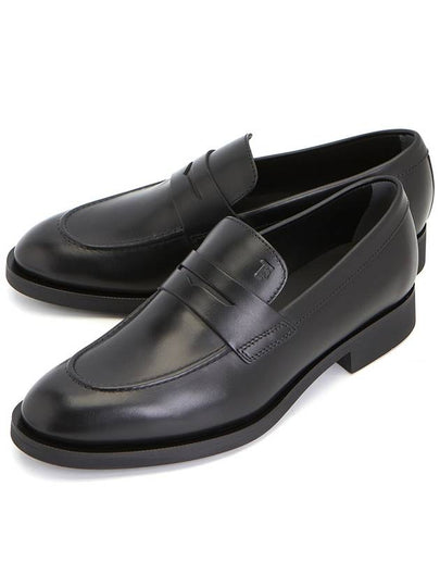 Men's Mocassino Polished Leather Loafers Black - TOD'S - BALAAN 2