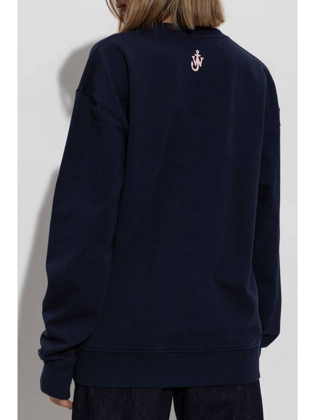 JW Anderson Logo Sweatshirt, Women's, Navy Blue - JW ANDERSON - BALAAN 4