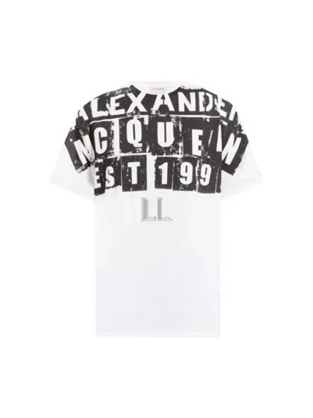 Punk Logo Print Short Sleeve T-Shirt White - ALEXANDER MCQUEEN - BALAAN 2