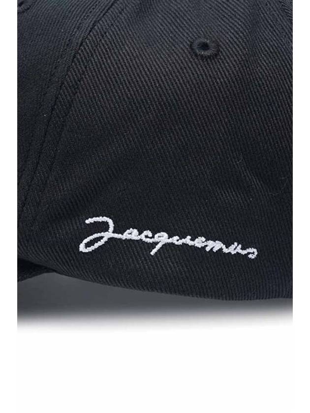 La Casquette Jacquemus Signature Cap Black - JACQUEMUS - BALAAN 5