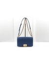 Caviar Gold Plated Medium Boy Bag Blue Ponce Tote Shoulder 27th A67086 - CHANEL - BALAAN 1