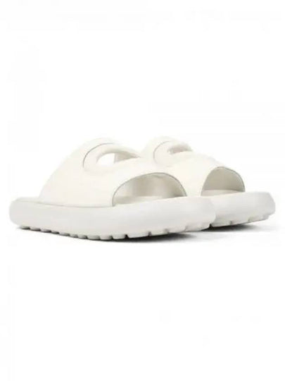 Twins Textile Leather Slide Slipper White - CAMPER - BALAAN 2