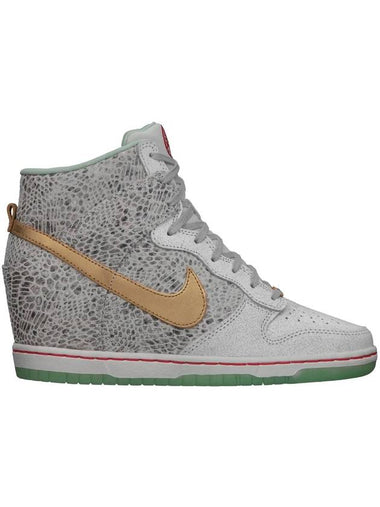 Dunk Sky High Snakeskin Low Top Sneakers White - NIKE - BALAAN 1