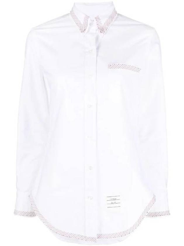 Oxford Lavoration Trim Classic Shirt White - THOM BROWNE - BALAAN 1