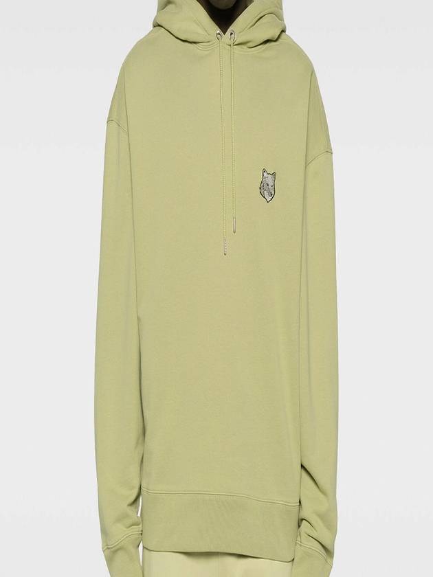 Bold Fox Head Patch Oversize Hoodie Green - MAISON KITSUNE - BALAAN 3