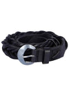 Weaving Vintage Leather Belt Black - GOLDEN GOOSE - BALAAN 2