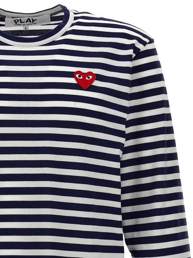 Applique Logo Striped Long Sleeve T-Shirt AXT010051 - COMME DES GARCONS PLAY - BALAAN 4