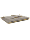 390186 Gray Leather Gold Classic Metal Edge Motor Clutch - BALENCIAGA - BALAAN 5