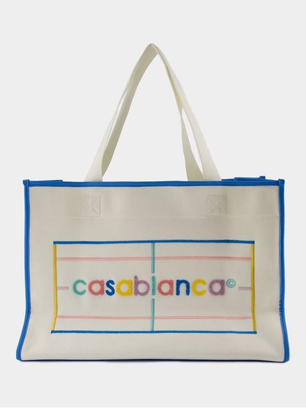 Knit Shopper Bag - Casablanca - Synthetic - Yellow - CASABLANCA - BALAAN 3