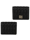 Matelasse Leather Half Wallet Black - MIU MIU - BALAAN 2