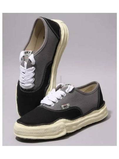 Baker OG Sole VL Bicolor Canvas Low-Top Sneakers Black Grey - MIHARA YASUHIRO - BALAAN 2